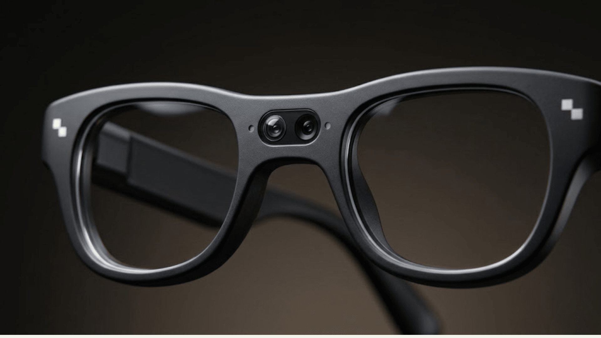 RayNeo X3 Pro AI and AR glasses with dual camera closeup