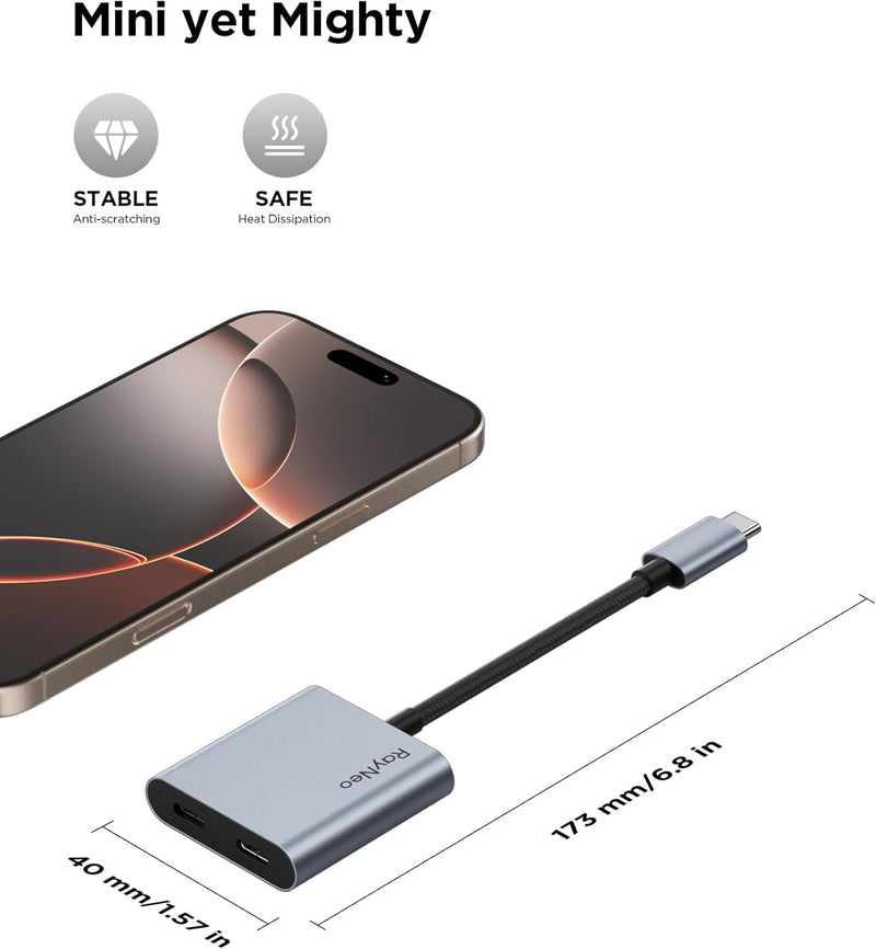 RayNeo USB-C to Glasses Charging Adapter - RayNeo