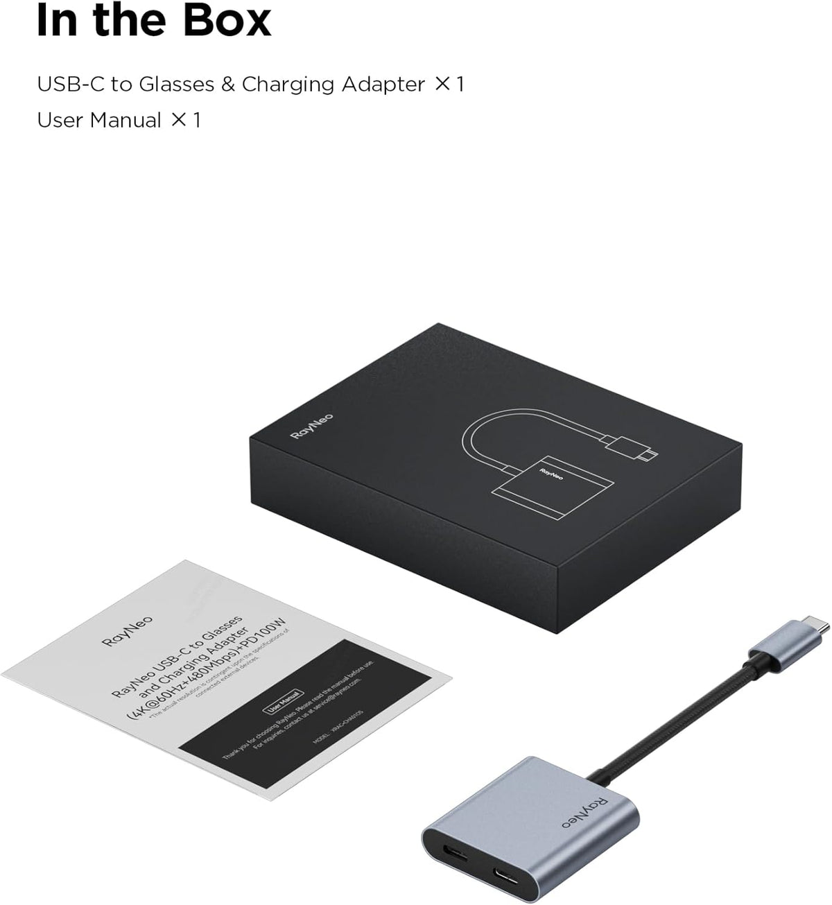 RayNeo USB-C to Glasses Charging Adapter - RayNeo