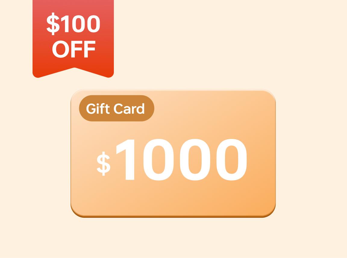 $1000 Gift Card 🎁 Discount Auto-Applied at Checkout