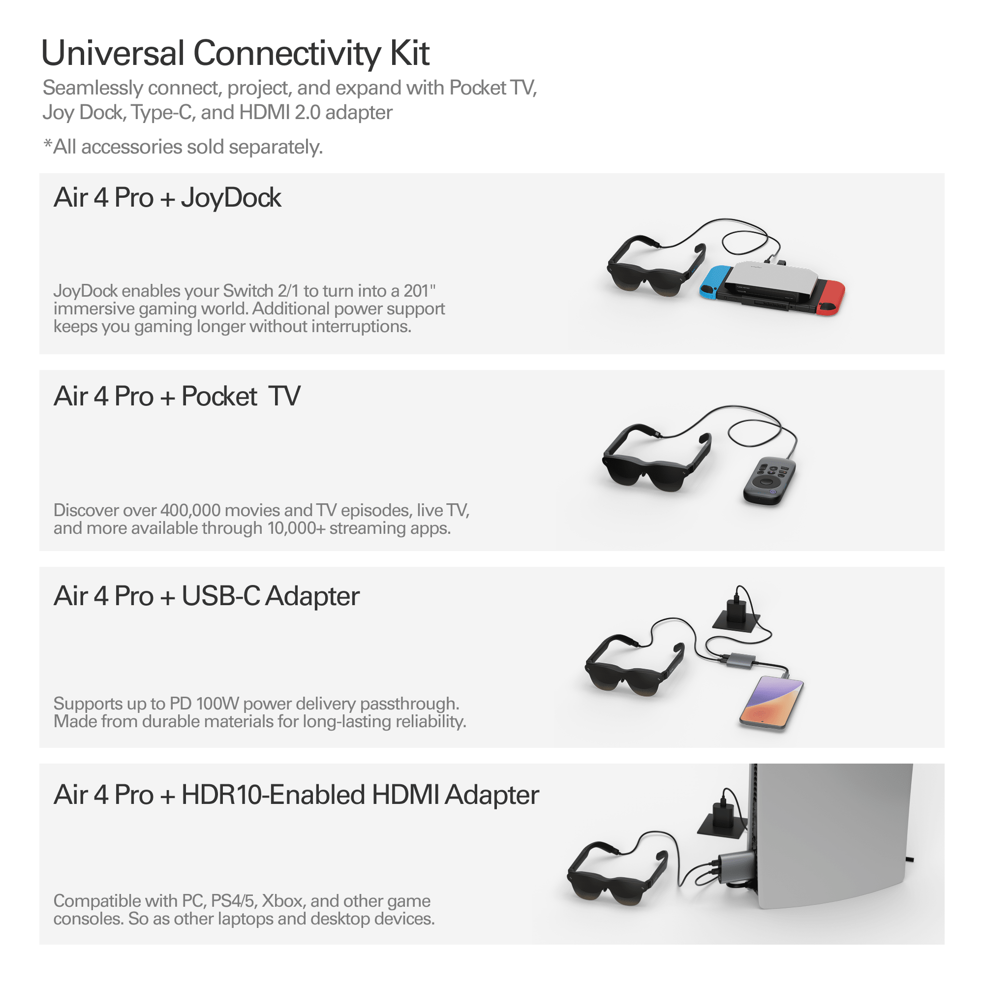 RayNeo Air 4 Pro AR Smart Glasses - RayNeo