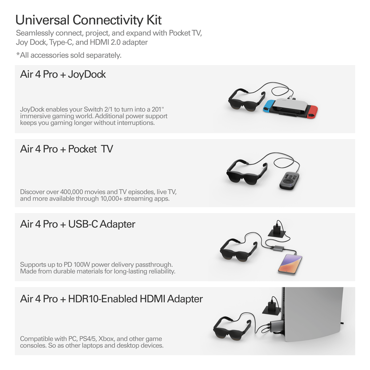 RayNeo Air 4 Pro AR Smart Glasses - RayNeo