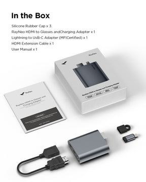 HDMI to Type-C and charging adapter for AR Glasses