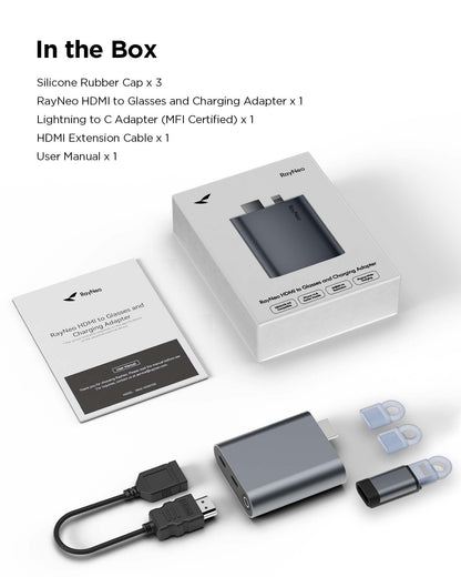 HDMI to Type - C and charging adapter for AR Glasses - RayNeo