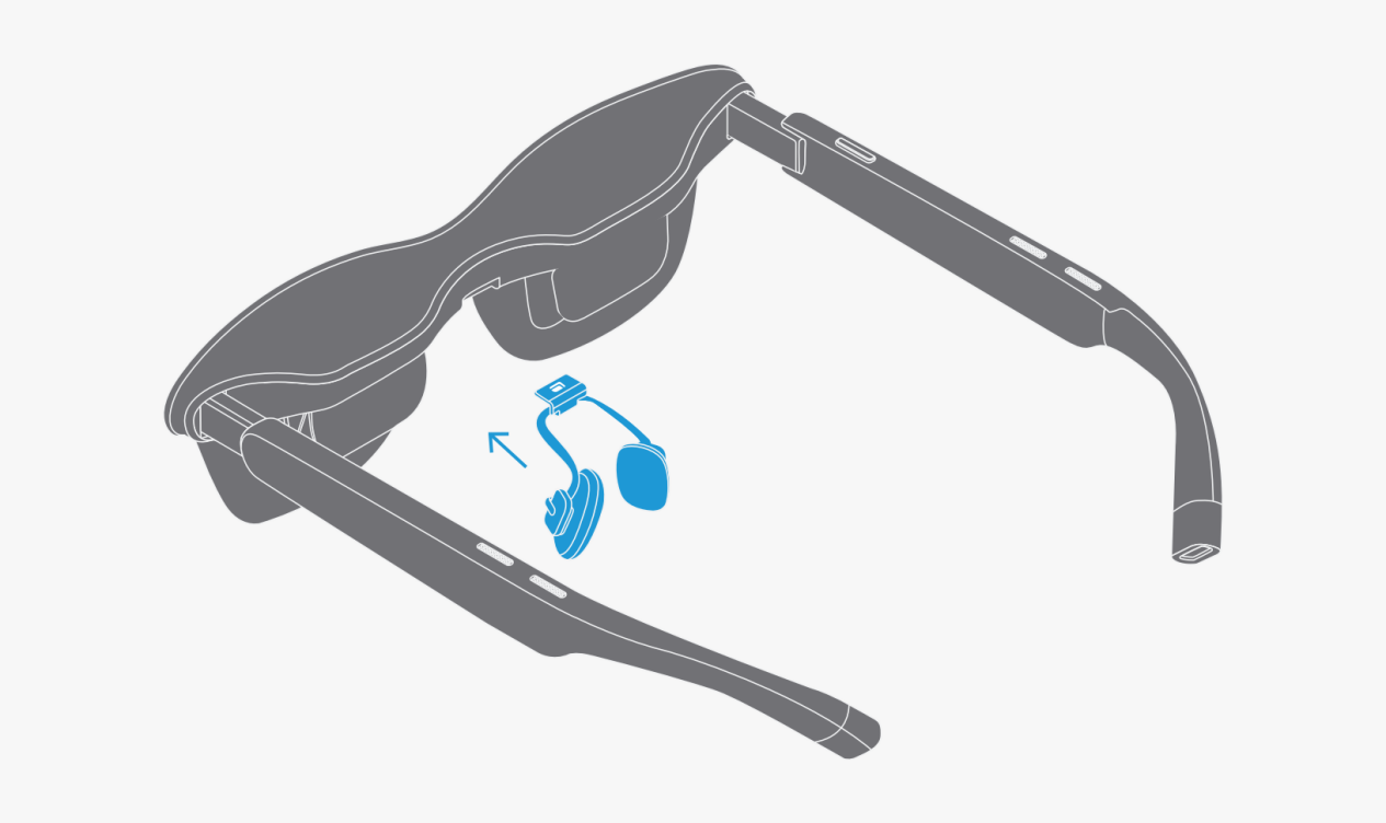 RayNeo GT series nose pad and temple arm fitting